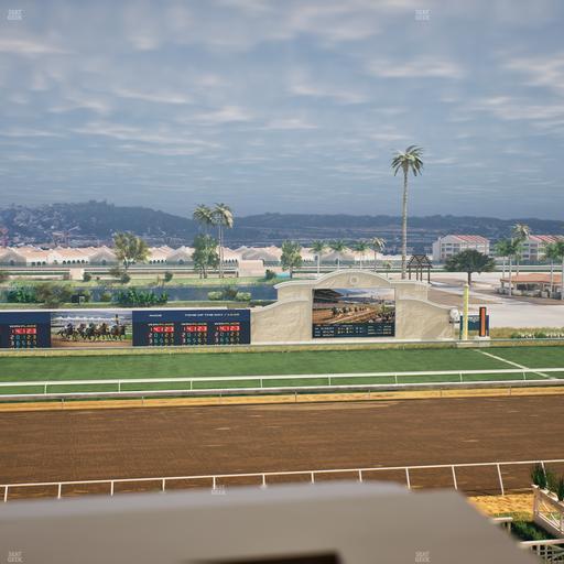 Del Mar Thoroughbred Club - Section Stretch Run Box 21 J Lvl 4 Seat View
