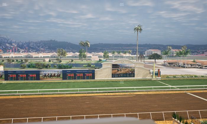 Del Mar Thoroughbred Club - Section Stretch Run Box 21 J Lvl 4 Seat View