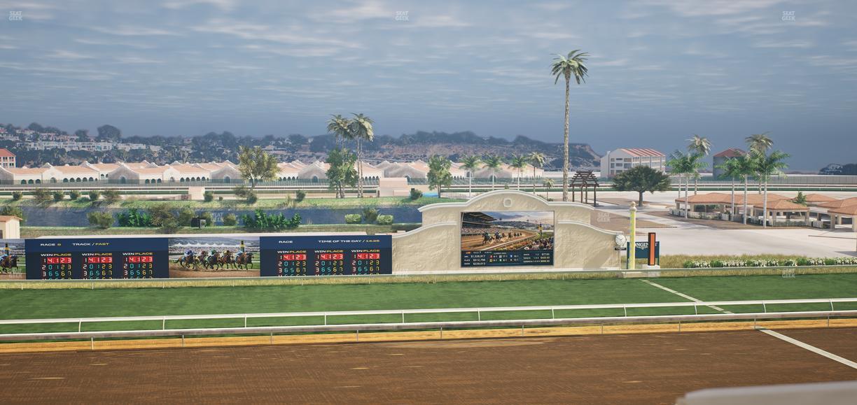 Del Mar Thoroughbred Club - Section Stretch Run Box 21 K Lvl 4 Seat View