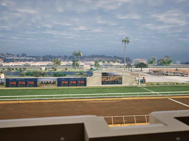 Del Mar Thoroughbred Club - Section Stretch Run Box 21 K Lvl 4 Seat View