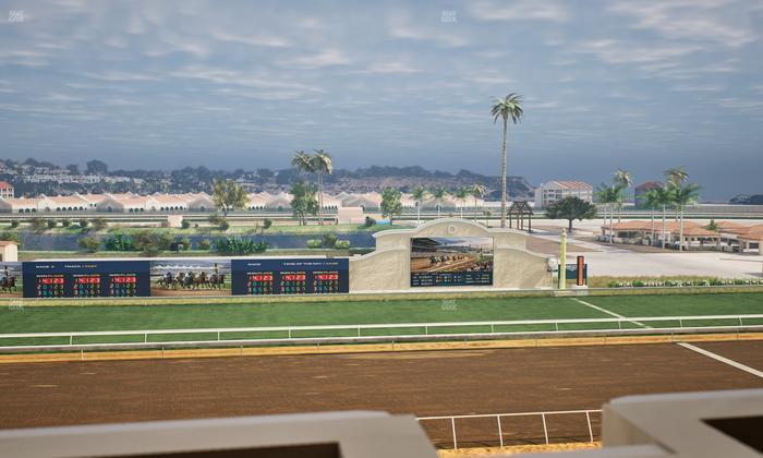 Del Mar Thoroughbred Club - Section Stretch Run Box 21 K Lvl 4 Seat View