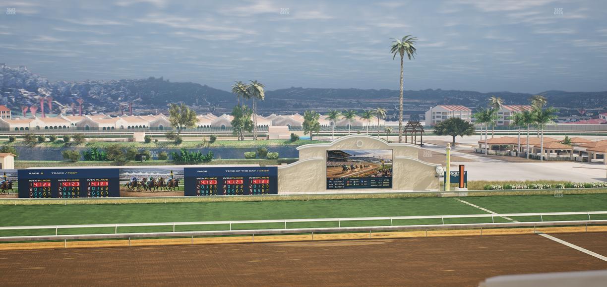 Del Mar Thoroughbred Club - Section Stretch Run Box 21 K Lvl 4 Seat View