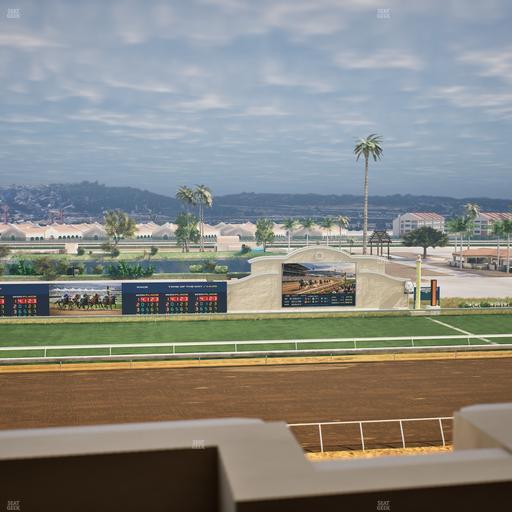 Del Mar Thoroughbred Club - Section Stretch Run Box 21 K Lvl 4 Seat View