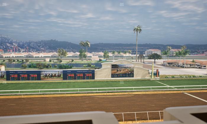 Del Mar Thoroughbred Club - Section Stretch Run Box 21 K Lvl 4 Seat View