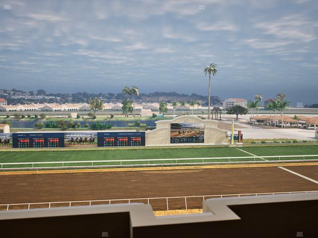 Del Mar Thoroughbred Club - Section Stretch Run Box 21 L Lvl 4 Seat View