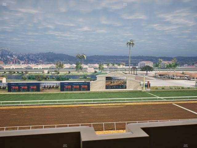 Del Mar Thoroughbred Club - Section Stretch Run Box 21 L Lvl 4 Seat View