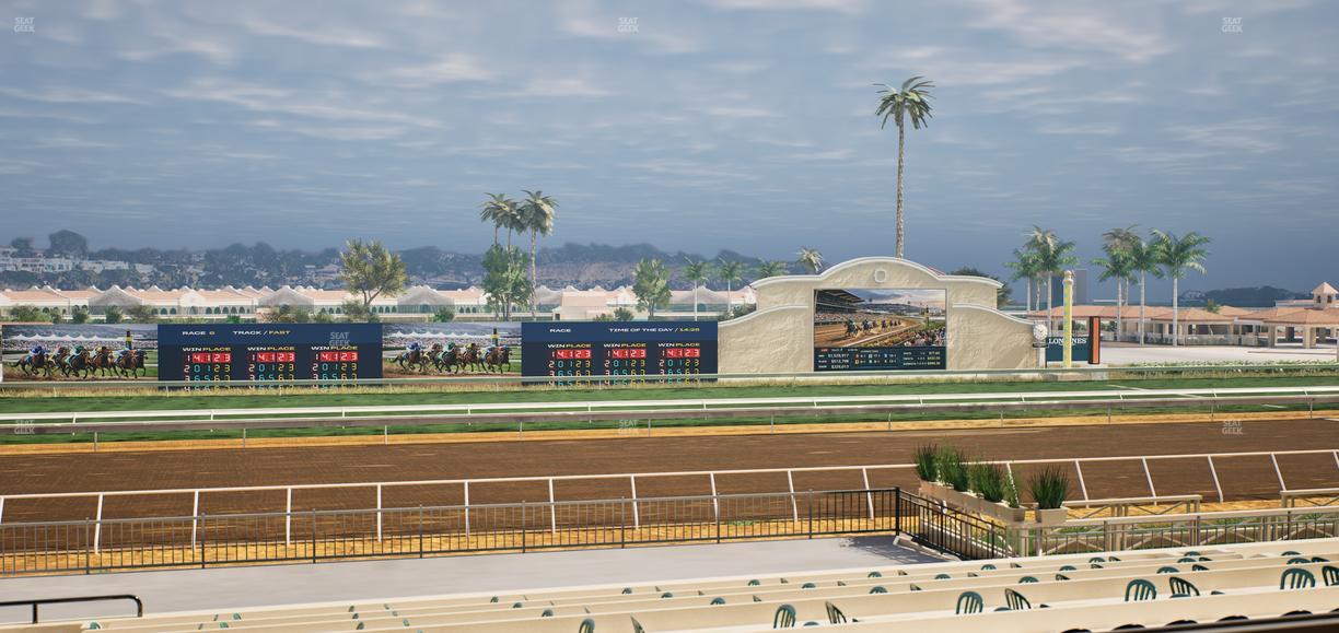Del Mar Thoroughbred Club - Section Stretch Run Box 22 C Lvl 2 Seat View