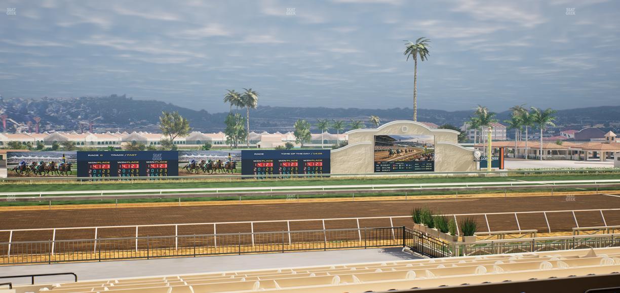 Del Mar Thoroughbred Club - Section Stretch Run Box 22 D Lvl 2 Seat View