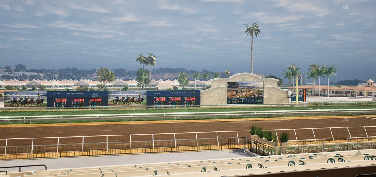 Del Mar Thoroughbred Club - Section Stretch Run Box 22 D Lvl 2 Seat View