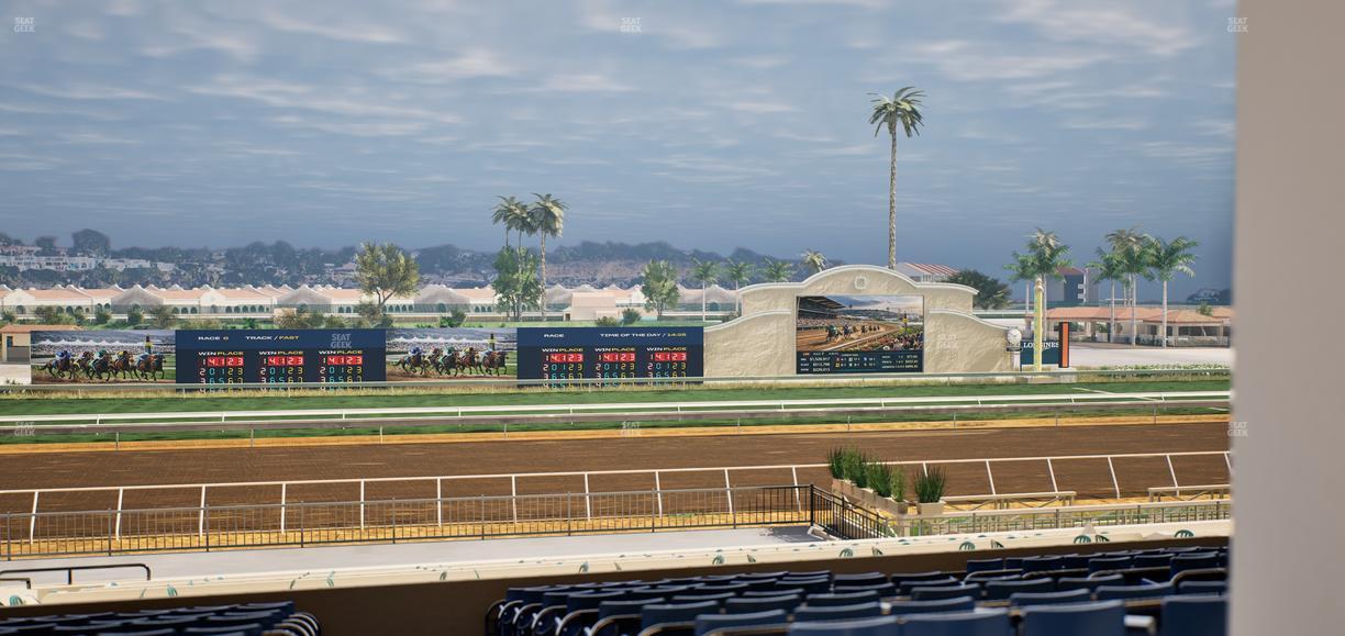 Del Mar Thoroughbred Club - Section Stretch Run Box 22 E Lvl 3 Seat View