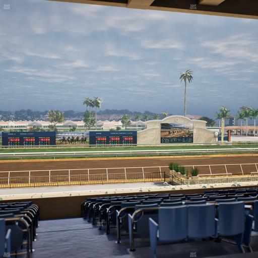Del Mar Thoroughbred Club - Section Stretch Run Box 22 E Lvl 3 Seat View