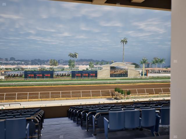 Del Mar Thoroughbred Club - Section Stretch Run Box 22 E Lvl 3 Seat View