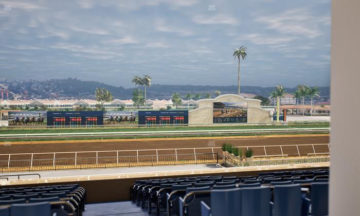 Del Mar Thoroughbred Club - Section Stretch Run Box 22 E Lvl 3 Seat View