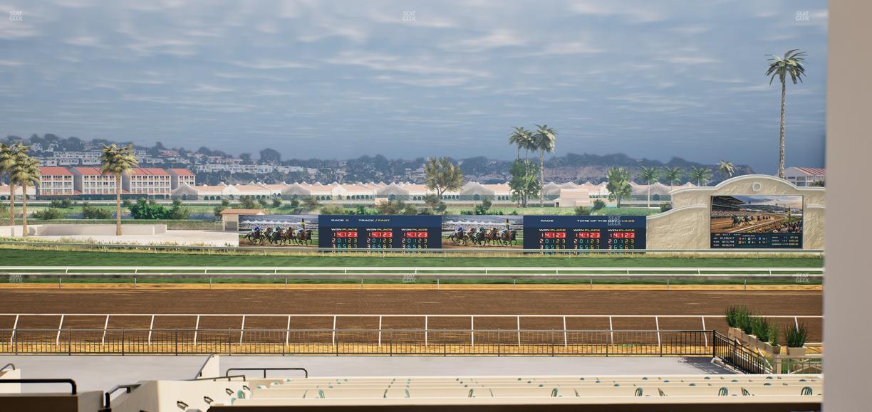 Del Mar Thoroughbred Club - Section Stretch Run Box 22 G Lvl 3 Seat View