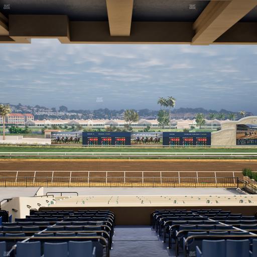 Del Mar Thoroughbred Club - Section Stretch Run Box 22 G Lvl 3 Seat View