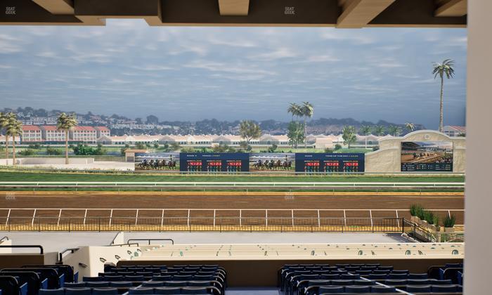 Del Mar Thoroughbred Club - Section Stretch Run Box 22 G Lvl 3 Seat View