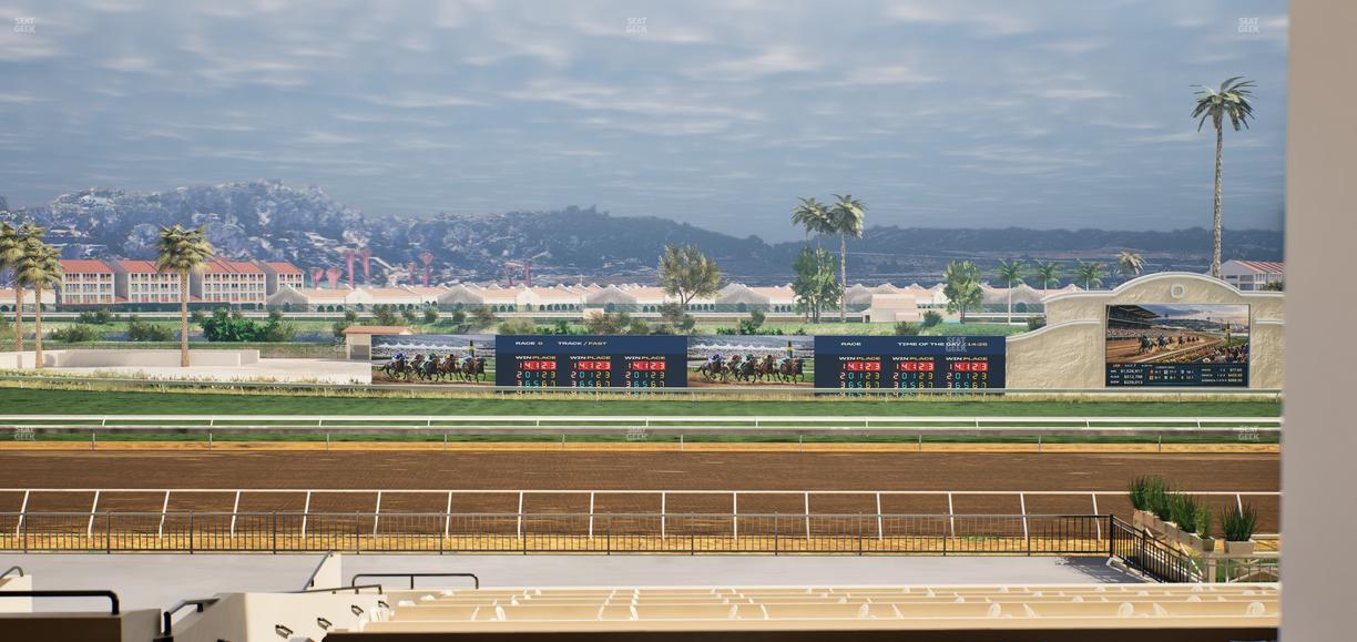 Del Mar Thoroughbred Club - Section Stretch Run Box 22 G Lvl 3 Seat View