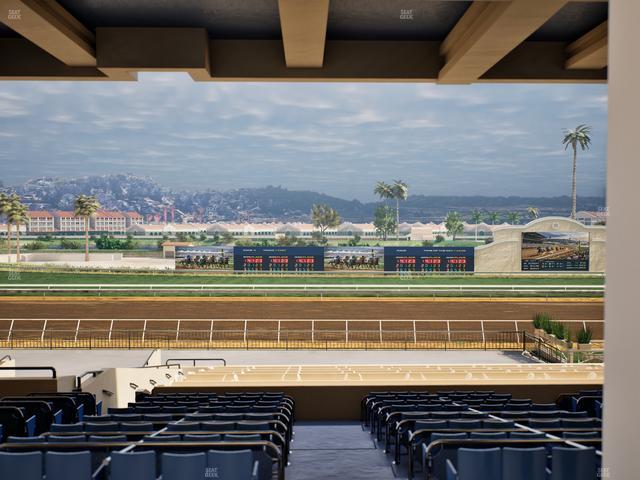 Del Mar Thoroughbred Club - Section Stretch Run Box 22 G Lvl 3 Seat View