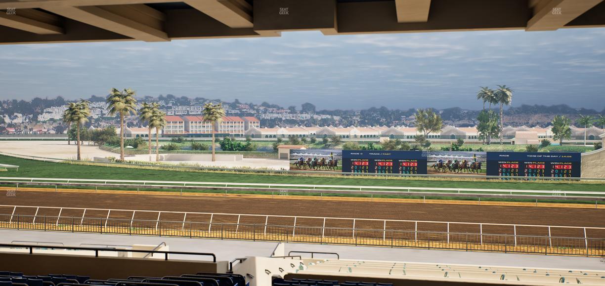 Del Mar Thoroughbred Club - Section Stretch Run Box 22 H Lvl 3 Seat View
