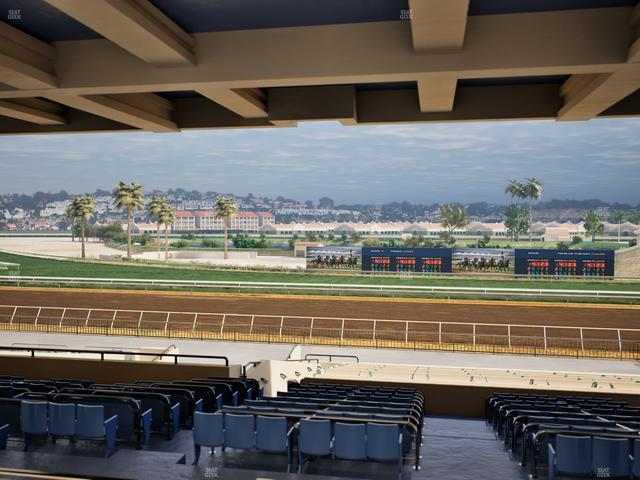 Del Mar Thoroughbred Club - Section Stretch Run Box 22 H Lvl 3 Seat View
