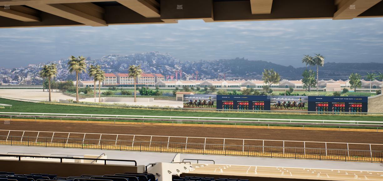Del Mar Thoroughbred Club - Section Stretch Run Box 22 H Lvl 3 Seat View