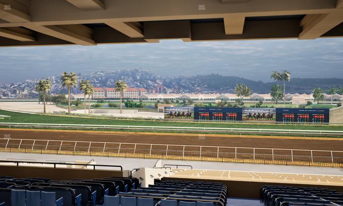 Del Mar Thoroughbred Club - Section Stretch Run Box 22 H Lvl 3 Seat View
