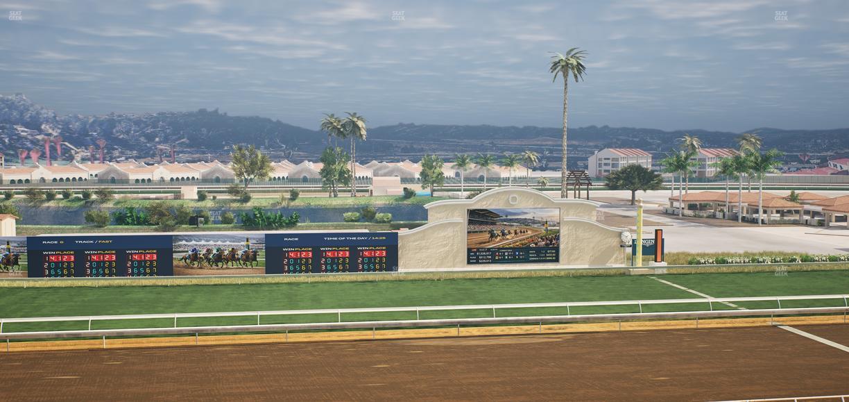 Del Mar Thoroughbred Club - Section Stretch Run Box 22 J Lvl 4 Seat View