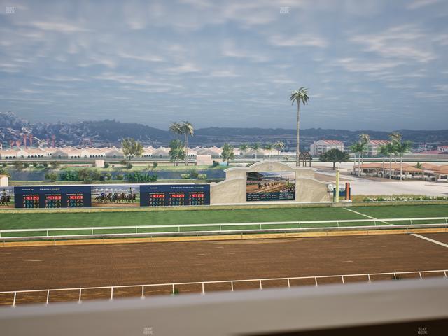 Del Mar Thoroughbred Club - Section Stretch Run Box 22 J Lvl 4 Seat View