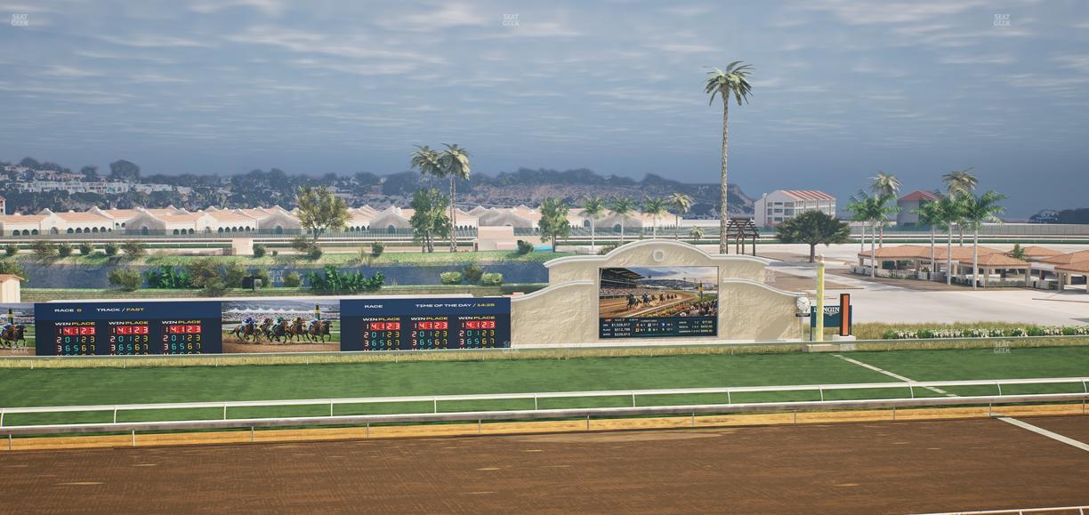 Del Mar Thoroughbred Club - Section Stretch Run Box 22 J Lvl 4 Seat View