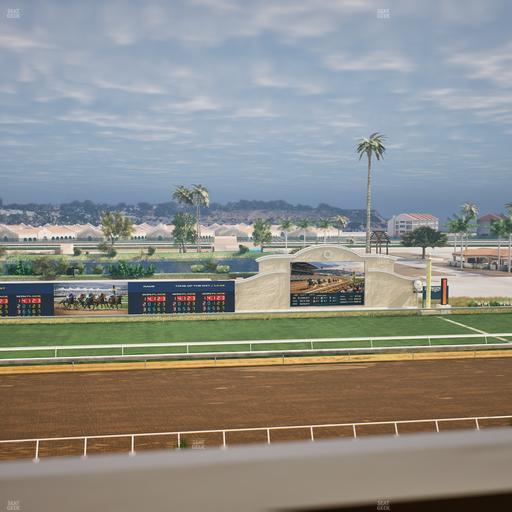Del Mar Thoroughbred Club - Section Stretch Run Box 22 J Lvl 4 Seat View