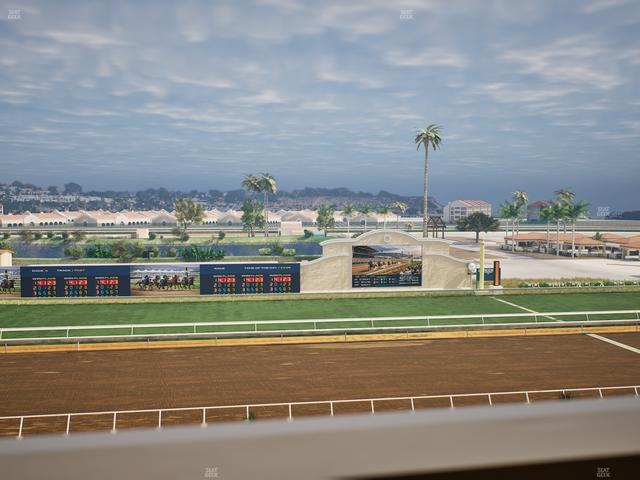 Del Mar Thoroughbred Club - Section Stretch Run Box 22 J Lvl 4 Seat View