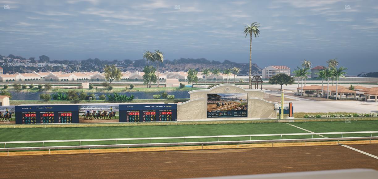 Del Mar Thoroughbred Club - Section Stretch Run Box 22 K Lvl 4 Seat View