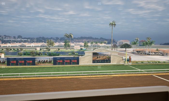 Del Mar Thoroughbred Club - Section Stretch Run Box 22 K Lvl 4 Seat View