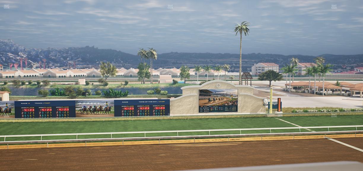 Del Mar Thoroughbred Club - Section Stretch Run Box 22 K Lvl 4 Seat View