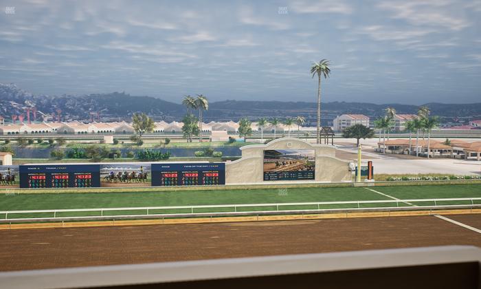 Del Mar Thoroughbred Club - Section Stretch Run Box 22 K Lvl 4 Seat View