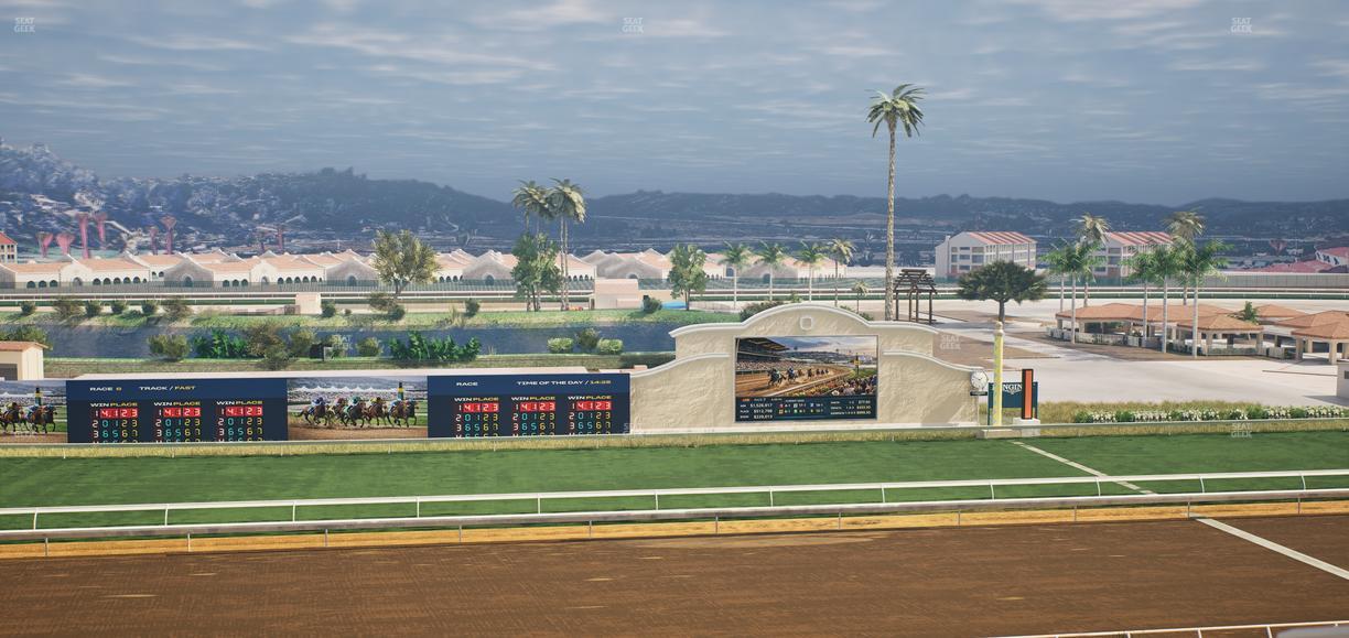 Del Mar Thoroughbred Club - Section Stretch Run Box 22 L Lvl 4 Seat View