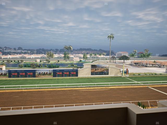 Del Mar Thoroughbred Club - Section Stretch Run Box 22 L Lvl 4 Seat View