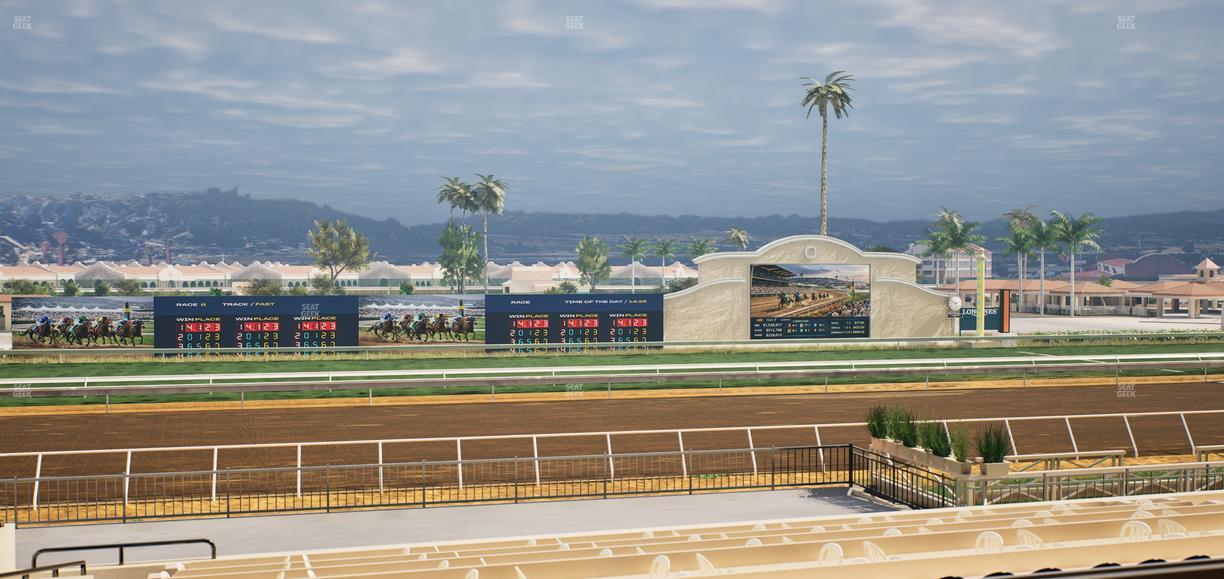 Del Mar Thoroughbred Club - Section Stretch Run Box 23 C Lvl 2 Seat View