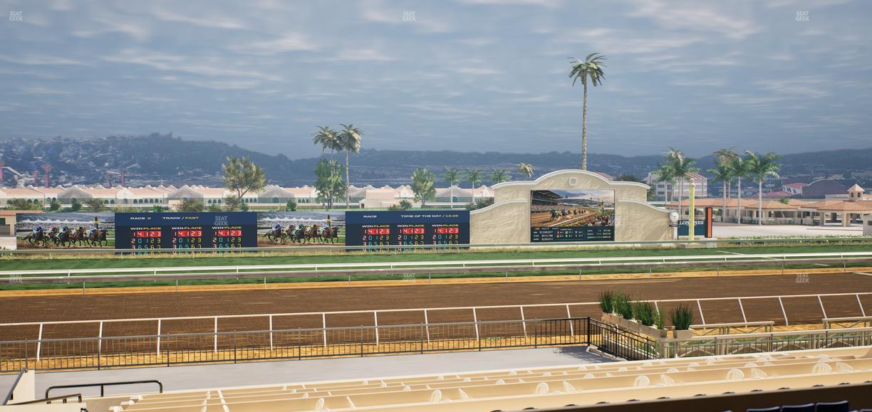 Del Mar Thoroughbred Club - Section Stretch Run Box 23 D Lvl 2 Seat View