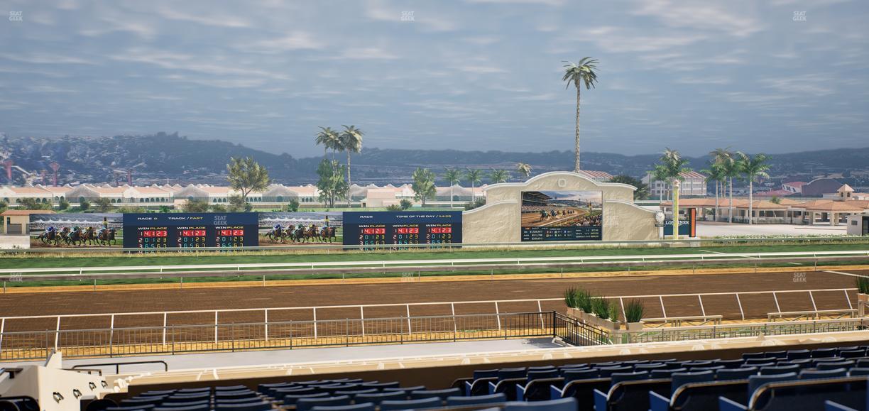 Del Mar Thoroughbred Club - Section Stretch Run Box 23 E Lvl 3 Seat View