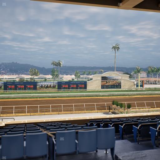 Del Mar Thoroughbred Club - Section Stretch Run Box 23 E Lvl 3 Seat View