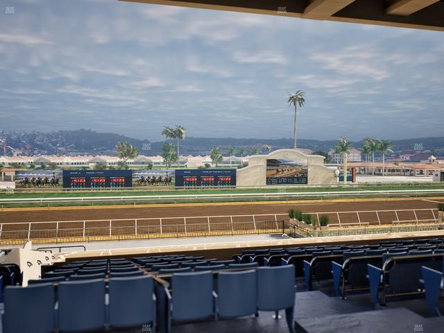 Del Mar Thoroughbred Club - Section Stretch Run Box 23 E Lvl 3 Seat View