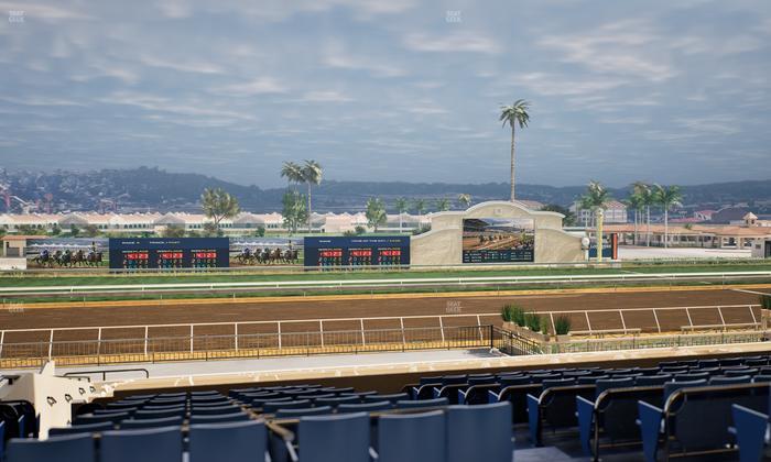 Del Mar Thoroughbred Club - Section Stretch Run Box 23 E Lvl 3 Seat View