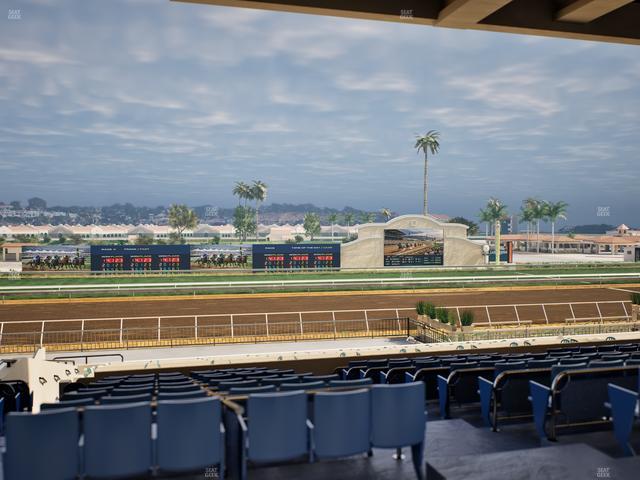 Del Mar Thoroughbred Club - Section Stretch Run Box 23 E Lvl 3 Seat View