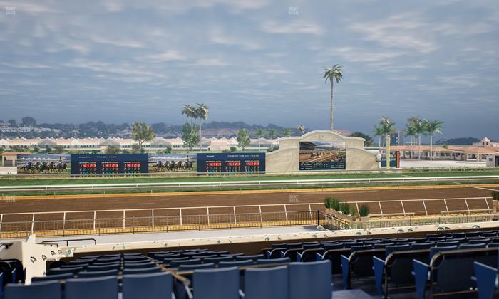 Del Mar Thoroughbred Club - Section Stretch Run Box 23 E Lvl 3 Seat View