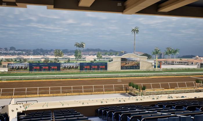 Del Mar Thoroughbred Club - Section Stretch Run Box 23 G Lvl 3 Seat View