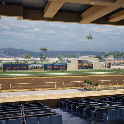 Del Mar Thoroughbred Club - Section Stretch Run Box 23 G Lvl 3 Seat View