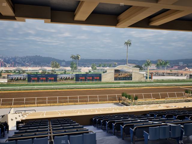 Del Mar Thoroughbred Club - Section Stretch Run Box 23 G Lvl 3 Seat View