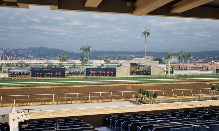 Del Mar Thoroughbred Club - Section Stretch Run Box 23 G Lvl 3 Seat View