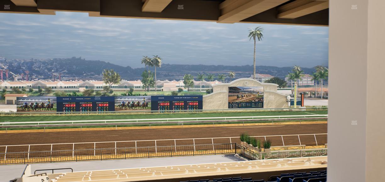 Del Mar Thoroughbred Club - Section Stretch Run Box 23 H Lvl 3 Seat View